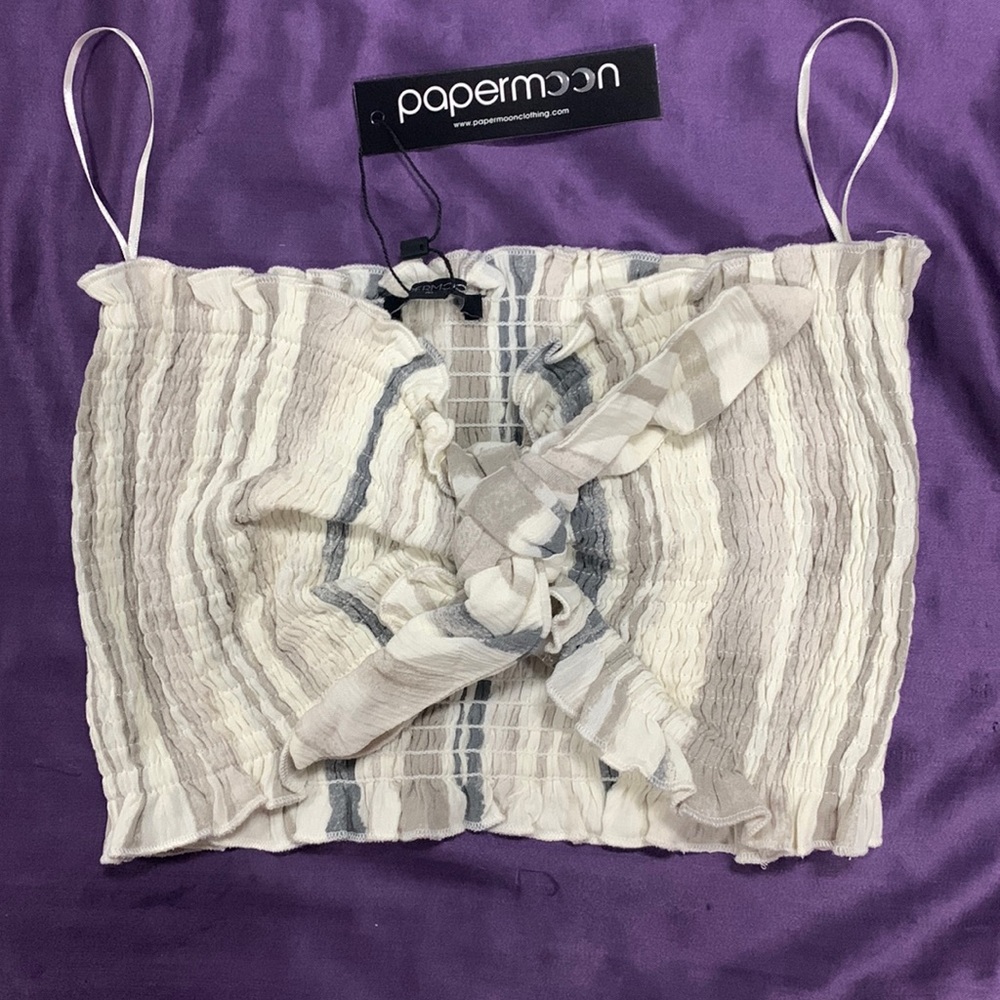 Beach tube top front tie